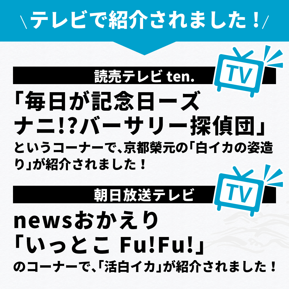 白イカの姿造り Sサイズの画像4