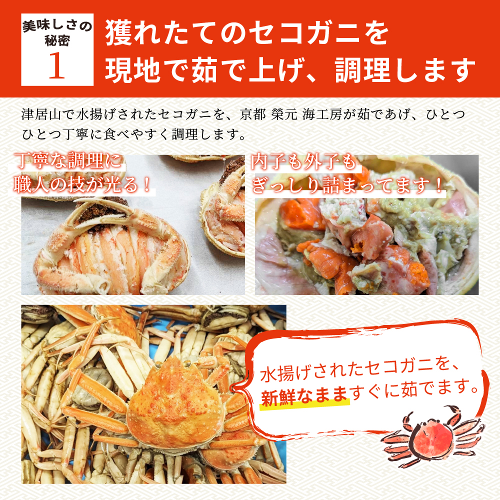 【大サイズ】セコガニの甲羅盛り 3個入りの画像4